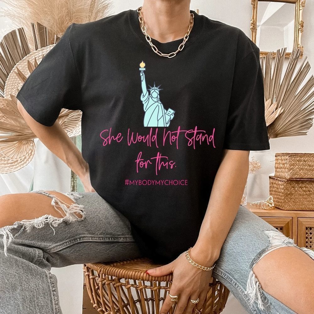 Black Super Soft Short Sleeve Oversized My Body My Choice Custom Printed…